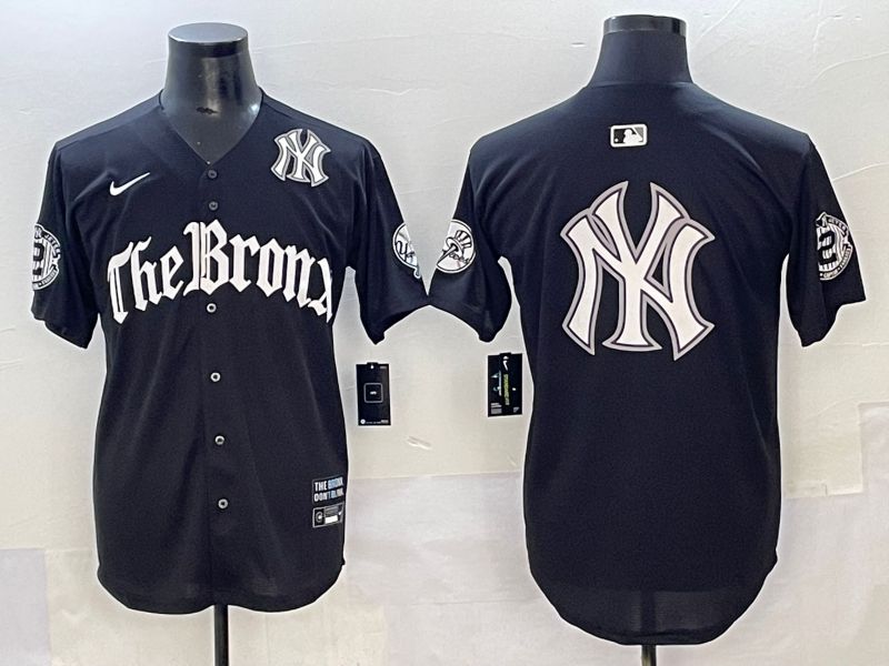 Men 2025 New York Yankees Blank Black Five generations Joint Name Nike MLB Jersey style 24